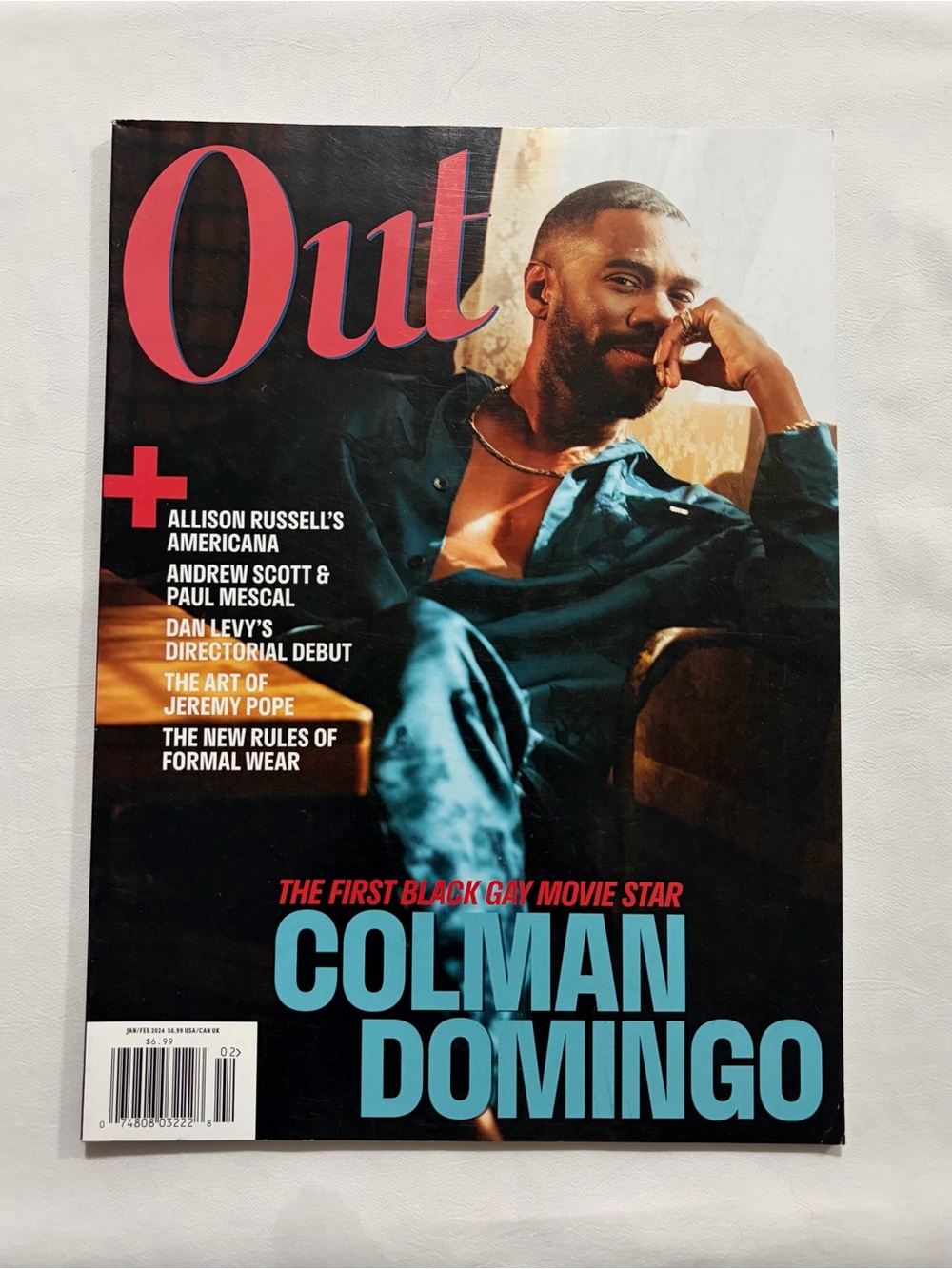Out Colman Domingo “First Black Gay Movie Star” Issue Jan/Feb 2024 Magazine
